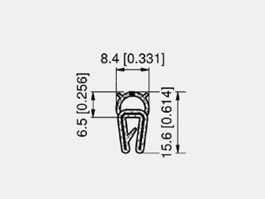 1011-10 Sealing Profile Self-clamping with Steel Spring Core