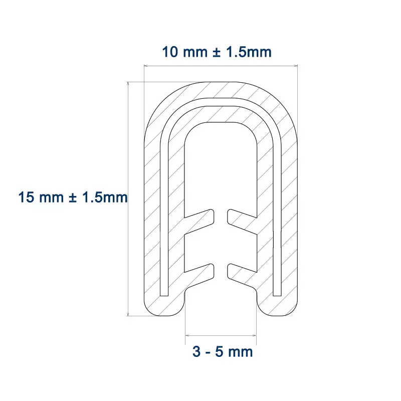 China PVC U-Channel Edge Trim for RVs and Trailers