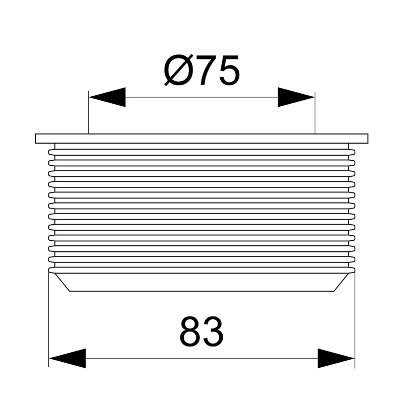 EPDM RUBBER GASKET PIPE REDUCER 83 75 mm
