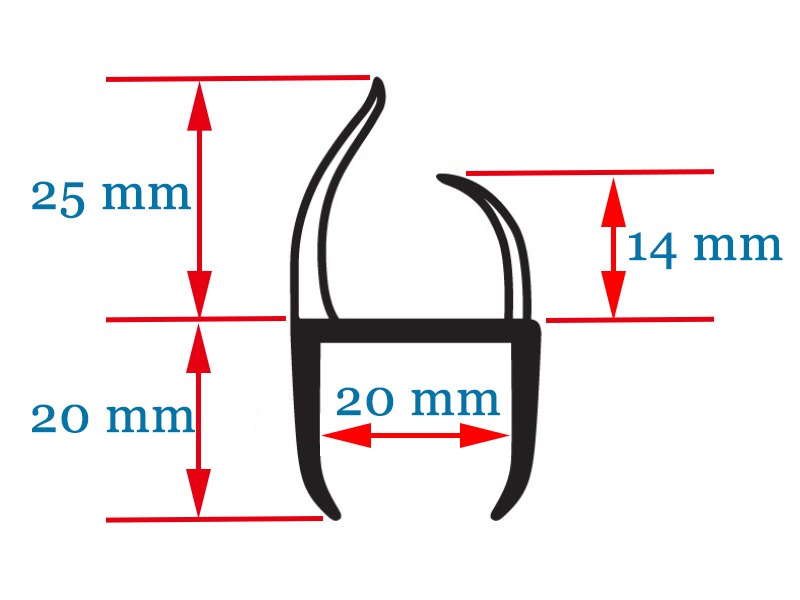 Trailer Door Seal 20mm China