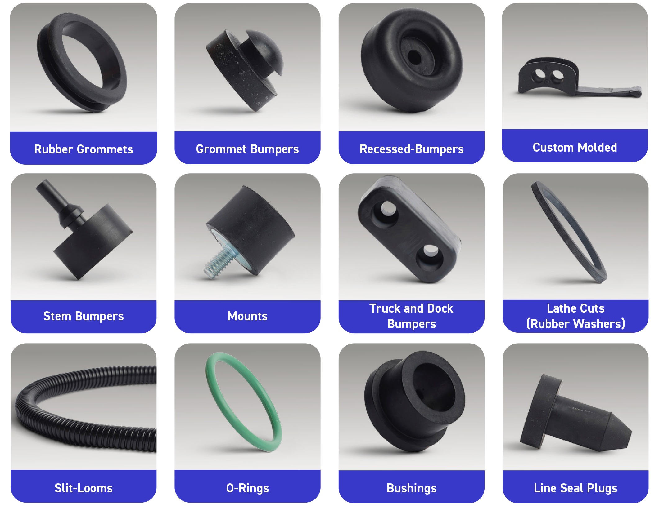 China EPDM Molded Rubber Grommets Bumpers Manufacturers