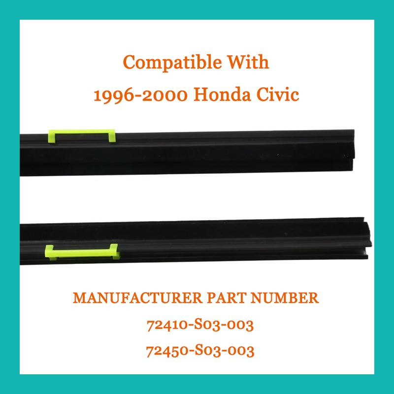 1996-2000 Honda Civic 72450S03003 Door Window Belt Molding Weatherstrip