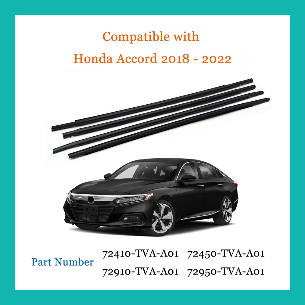 72410-TVA-A01 Door Belt Molding Weatherstrips Honda Accord 2018 - 2022