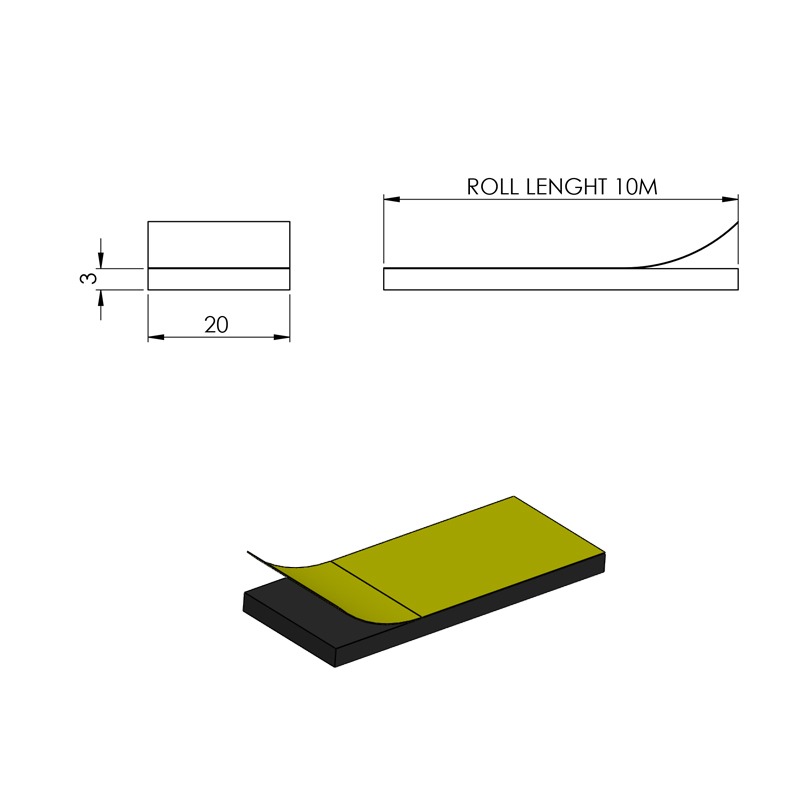 EPDM Sponge Adhesive Seal Gaskets