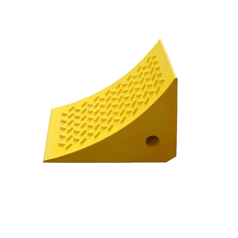 Polyurethane Rubber Wheel Chock w Mounting Holes China