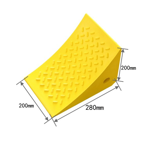 Polyurethane Rubber Wheel Chock w Mounting Holes China