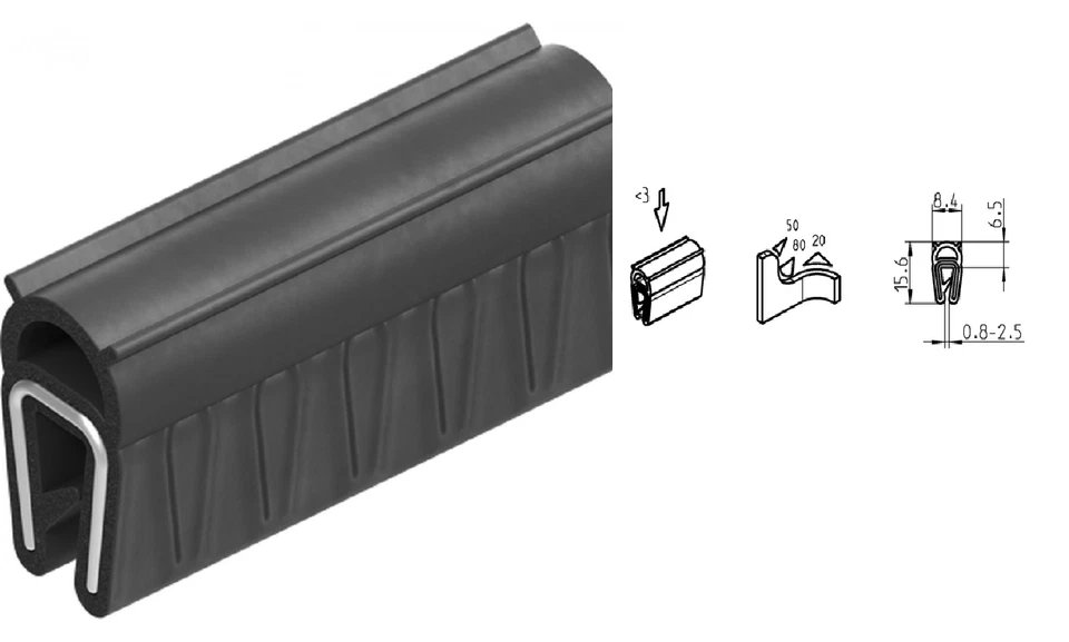 Sealing profile self-clamping Foam rubber EPDM clamping profile China
