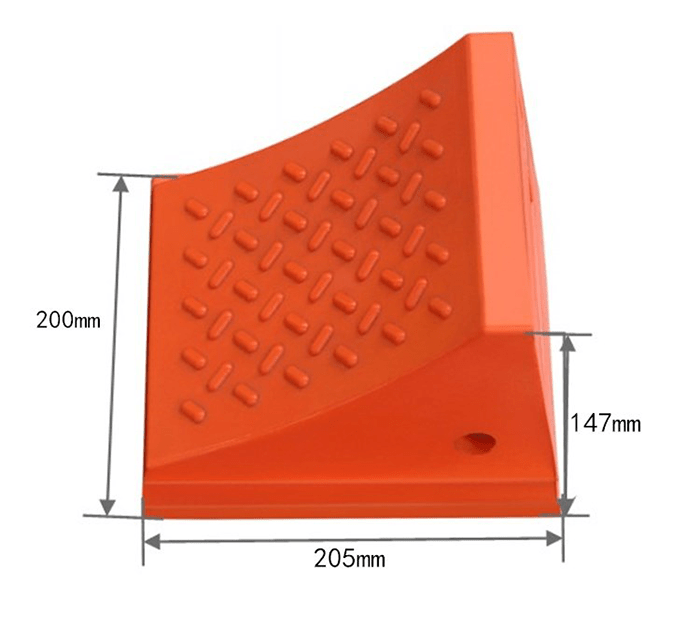 Weather-Resistant General-Purpose Utility Wheel Chock, Orange China (2)