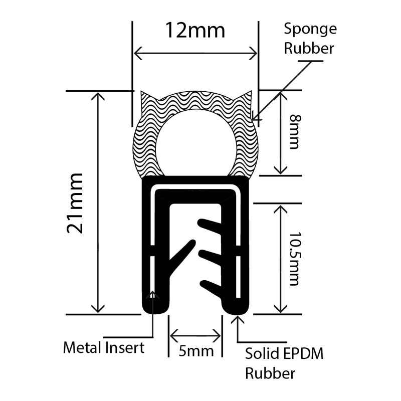 Flexible Self-Grip Rubber Top Seal EPDM With Metal Insert China